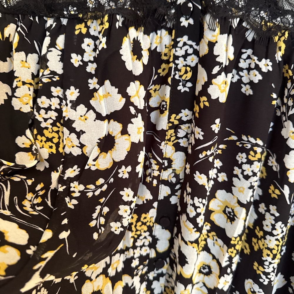 Lovestitch Black and White Floral Maxi Dress - Picture 3 of 3